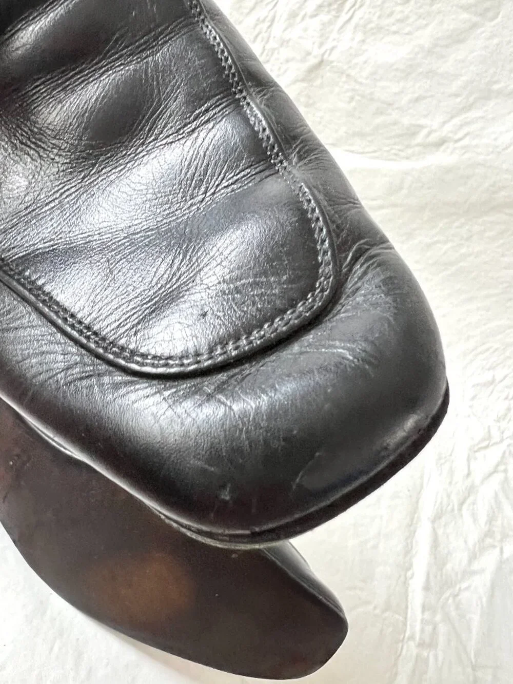 Salvatore Ferragamo loafers mens 10 D dress shoes black leather monk strap